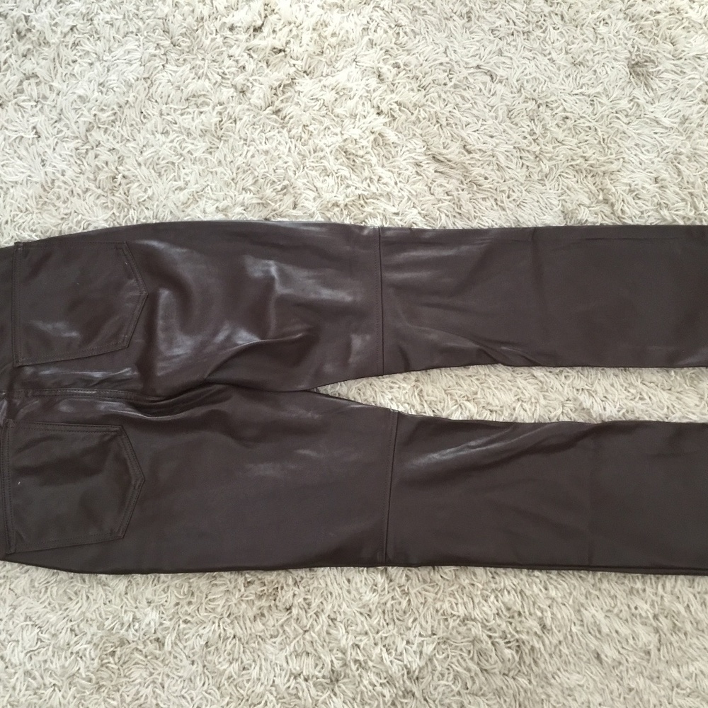 Gap dark brown Leather like pants
